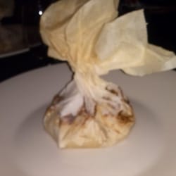Papillote de pollo con crema de coco