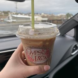 Gypsy Java - Iced unicorn tears latte (lavender and toasted marshmallow)