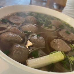 Pho with beef balls