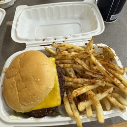 Teri cheeseburger combo with teri fries