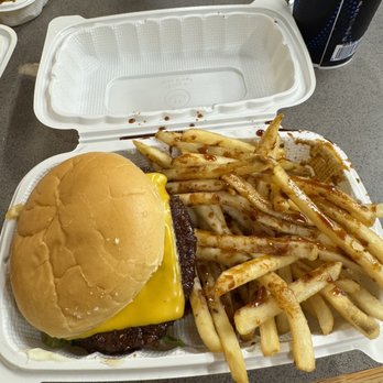 H & T Burgers - Teri cheeseburger combo with teri fries - Burgers Near Me - Kaneohe, Hawaii