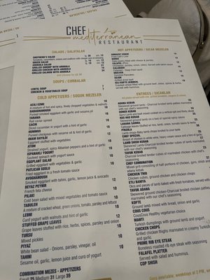 Menu photo 4 Chef Mediterranean Cresskill, NJ