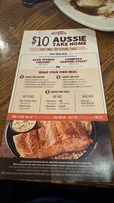 Menu photo 1 Outback Steakhouse San Antonio, TX Menu photo 1 Outback Steakhouse San Antonio, TX