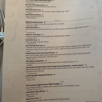 The Hackney - Menu - New American Near Me - Washington, North Carolina