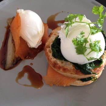 Addict Food & Coffee - Smoked salmon, poached egg, spinach and crumpets. - Breakfast & Brunch Near Me - Fitzroy, VIC
