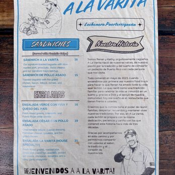 A La Varita - Menu - Puerto Rican Near Me - Doral, Florida