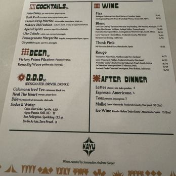 Kayu - Drinks - Cocktail Bars Near Me - Washington, DC, District of Columbia