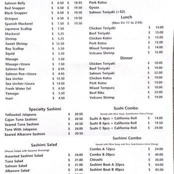 Mika Sushi - New menu prices as of 1/21/23 - Sushi Bars Near Me - Camarillo, California Mika Sushi - New menu prices as of 1/21/23 - Sushi Bars Near Me - Camarillo, California