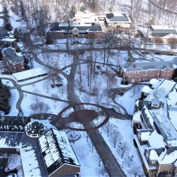 Garrison Forest Road - Overhead winter shot