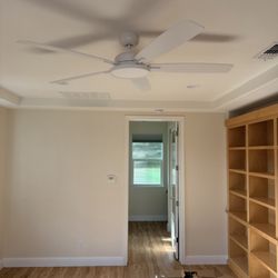 FullCircle Handyman Services - El Dorado Hills: full replacement of ceiling fan, demo of old unit and professional install of new fan in bedroom.