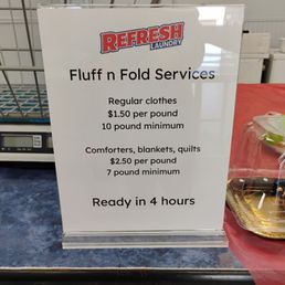 Fluff and Fold services