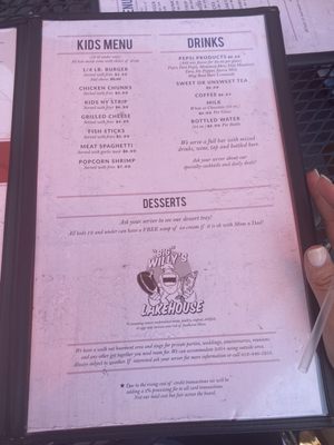 Menu photo 1 Big Willy’s Lakehouse Brazil, IN