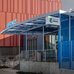 Multnomah County Library - Northwest - Outside of new Northwest Library