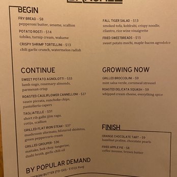 Banshee - Food menu December 2022 - New American Near Me - Atlanta, Georgia