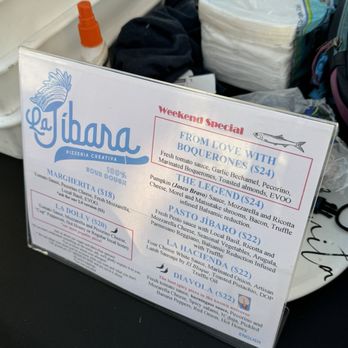 La Jibara Pizzeria Creativa - Menu - Pizza Near Me - Culebra, Puerto Rico