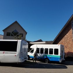 City Church - Front of City Church with the shuttle buses