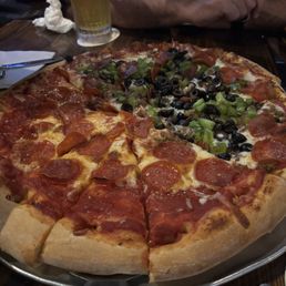 Pepperoni and the special. Half n half. Pepperoni and the special. Half n half.