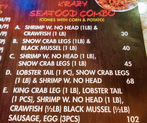Menu photo 4 The Krazy Crab Farmington, MI