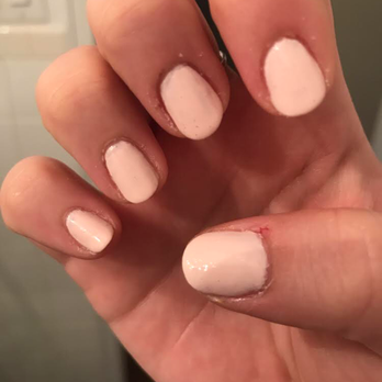 Diamond Nails - Nicked my cuticles which are badly cut, polish is streaky and bubbling and there is nail polish on my hands. - Nail Salons Near Me - New York, New York Diamond Nails - Nicked my cuticles which are badly cut, polish is streaky and bubbling and there is nail polish on my hands. - Nail Salons Near Me - New York, New York