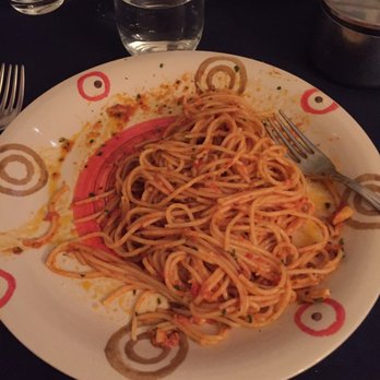 Trattoria Nella - Delicious spaghetti with red sauce. This is Half of the portion-couldn't eat it all! - Tuscan Near Me - Florence, FI