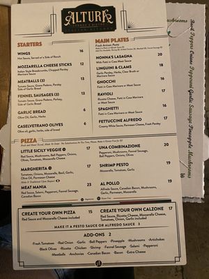 Menu photo 1 Altura Lounge and Bistro Salinas, CA Menu photo 1 Altura Lounge and Bistro Salinas, CA