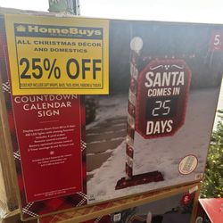 HomeBuys - Santa countdown decor