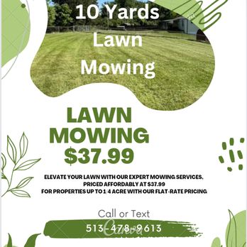 1. 10 Yards Lawn Mowing