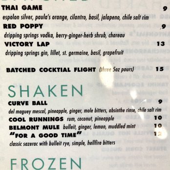 District Six - Cocktail menu - Sports Bars Near Me - Georgetown, Texas