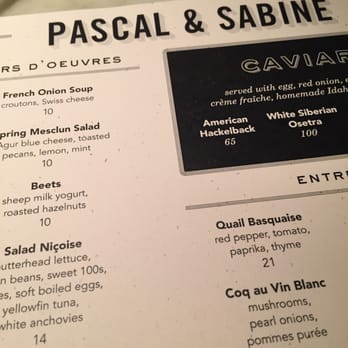 Pascal & Sabine - Menu - French Near Me - Asbury Park, New Jersey