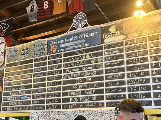 Menu photo 7 8th Wonder Brewery Houston, TX