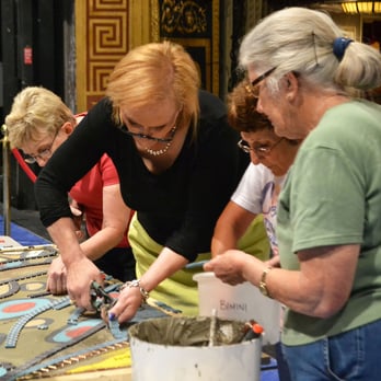 Art Spot - Mosaic mural designed by Joanne and Bruce Hunter with community volunteers. - Art Schools Near Me - Danbury, Connecticut Art Spot - Mosaic mural designed by Joanne and Bruce Hunter with community volunteers. - Art Schools Near Me - Danbury, Connecticut