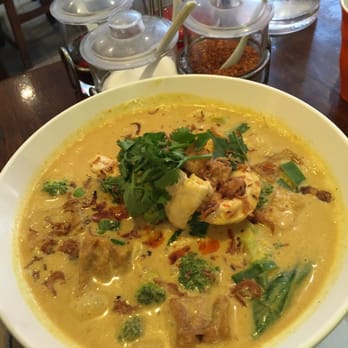 The Black Squid Thai Cuisine - Laksa noodles with white meat chicken. Yummy. - Thai Near Me - Darlinghurst, NSW The Black Squid Thai Cuisine - Laksa noodles with white meat chicken. Yummy. - Thai Near Me - Darlinghurst, NSW