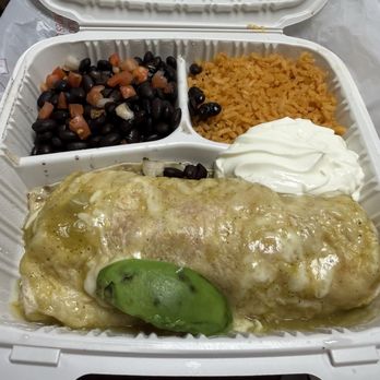 El Palmar Mexican Restaurant - Burrito de Camaron with black beans and rice - Mexican Near Me - Carmichael, California