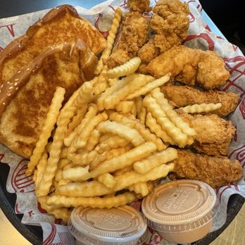 Raising Cane's Chicken Fingers - Caniac combo - no slaw extra toast - Southern Near Me - Colma, California Raising Cane's Chicken Fingers - Caniac combo - no slaw extra toast - Southern Near Me - Colma, California