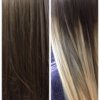 Trust Salon and Day Spa - Before and after she wanted a platinum blonde ombré. Color by Loree - Hair Salons Near Me - Medford, Oregon Trust Salon and Day Spa - Before and after she wanted a platinum blonde ombré. Color by Loree - Hair Salons Near Me - Medford, Oregon