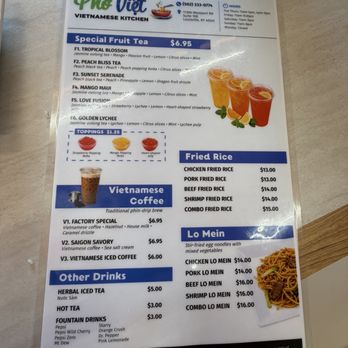 Pho Viet - Menu - Vietnamese Near Me - Louisville, Kentucky