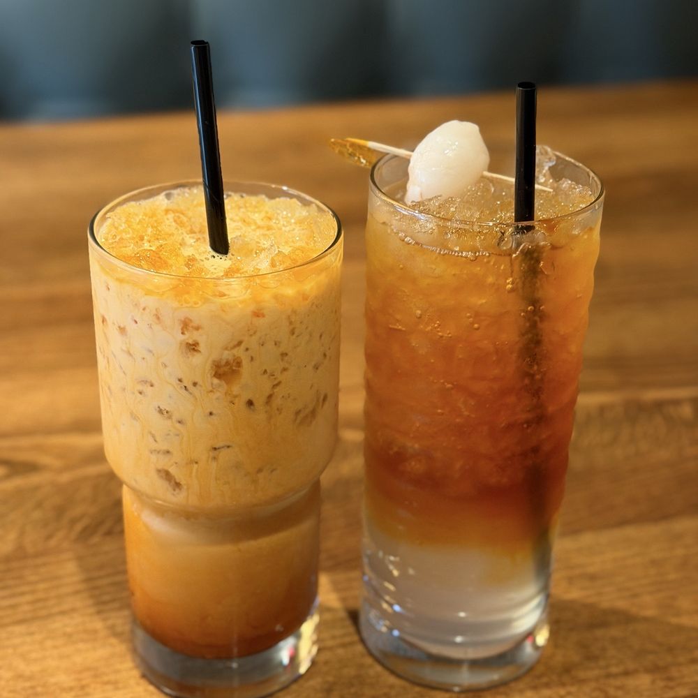 Thai Iced Tea and Thai Iced Tea Lychee Thai Iced Tea and Thai Iced Tea Lychee