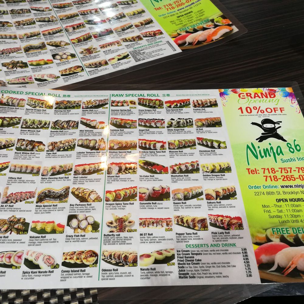 Ninja 86 Sushi - Sushi Bars Near Me - Brooklyn, New York Ninja 86 Sushi - Sushi Bars Near Me - Brooklyn, New York