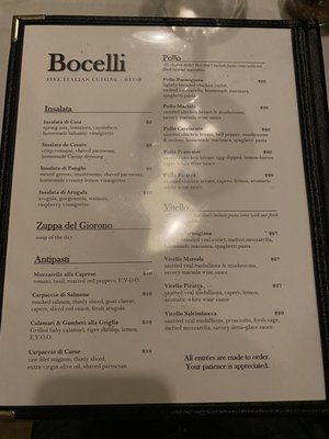 Menu photo 4 Bocelli Restaurant Gwynedd Valley, PA Menu photo 4 Bocelli Restaurant Gwynedd Valley, PA