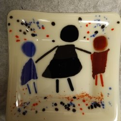 Celebration Art Glass - My design fused into a useful plate.