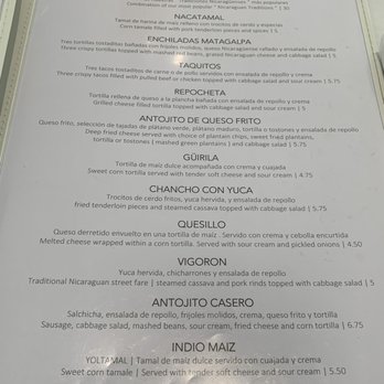 Madrono Restaurant - Nicaraguan Traditions menu - Latin American Near Me - Miami, Florida
