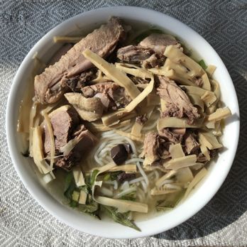 Pho Tien Thanh - 35. Duck and bamboo noodle soup (take out) Comforting and savoury. Loved it! - Vietnamese Near Me - Toronto, Ontario