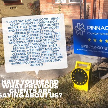 Pinnacle Foundation Repair - After all of the uncertainties 2020 brought each of us, bring in the New Year with a foundation repair company you can trust. - Foundation Repair Near Me - Grand Prairie, Texas Pinnacle Foundation Repair - After all of the uncertainties 2020 brought each of us, bring in the New Year with a foundation repair company you can trust. - Foundation Repair Near Me - Grand Prairie, Texas