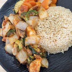 Chicken hibachi with a special sauce, Katana.