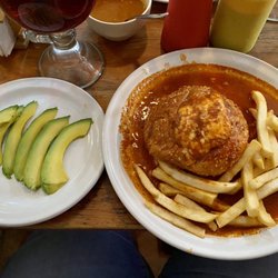 El Cholo - The smothered hamburger is a must! With fries. And a side of avocado.