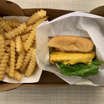 Custom Burger - Custom Burger (~$8) and Small Crinkle-Cut Fries (~$5). - Burgers Near Me - Newark, New Jersey Custom Burger - Custom Burger (~$8) and Small Crinkle-Cut Fries (~$5). - Burgers Near Me - Newark, New Jersey