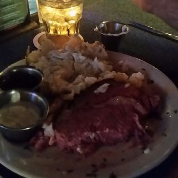 Christophers - Petite prime rib with baked potato (sorry food is half-eaten husband wouldn't wait for a picture) - Italian Near Me - Des Moines, Iowa Christophers - Petite prime rib with baked potato (sorry food is half-eaten husband wouldn't wait for a picture) - Italian Near Me - Des Moines, Iowa