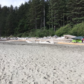 Second Beach - Tents along the beach. - Beaches Near Me