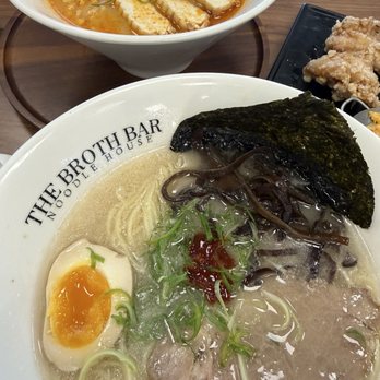 The Broth Bar - The Original at the bottom and Spicy Vegan at the back. - Ramen Near Me - Urban Honolulu, Hawaii The Broth Bar - The Original at the bottom and Spicy Vegan at the back. - Ramen Near Me - Urban Honolulu, Hawaii