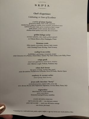 Menu photo 8 Sepia Chicago, IL